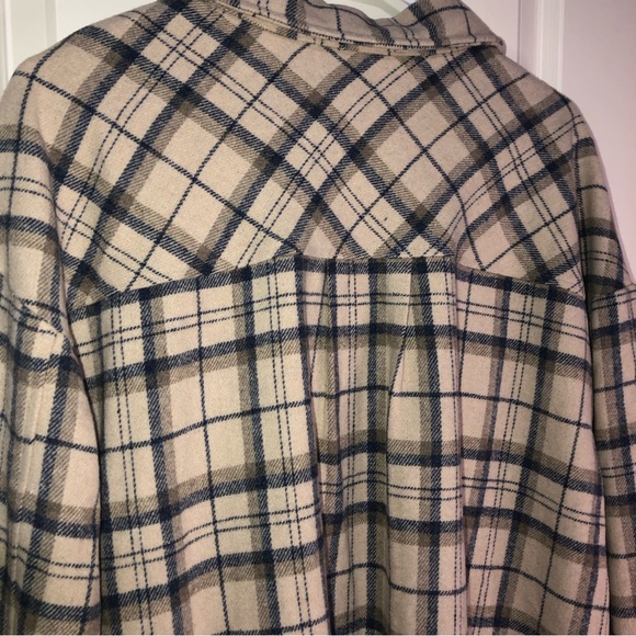 Mittoshop Plaid Flannel Shacket Jacket Size Large New - Picture 6 of 8
